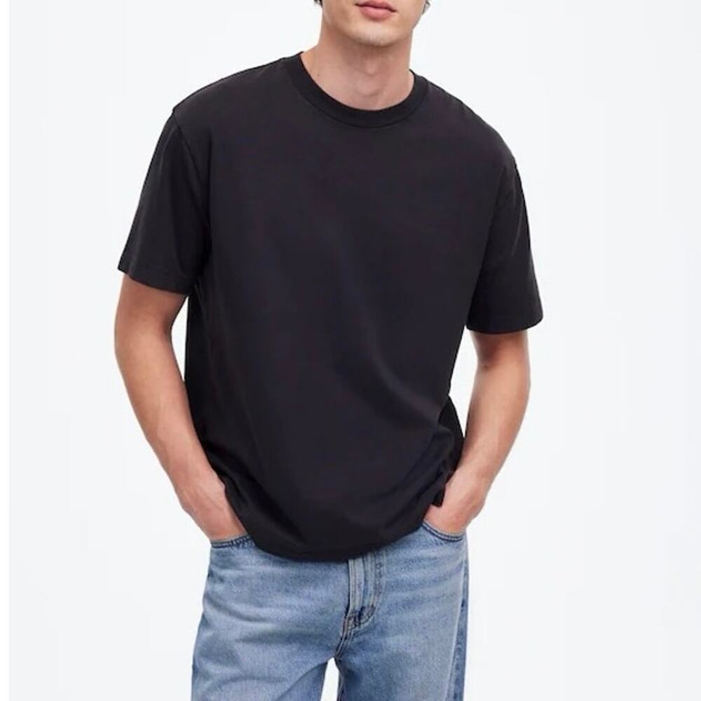 NWT Madewell Men's The Vintage Tee 100% Cotton In Almost Black Size XS